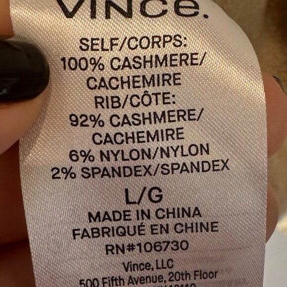 Vince Crochet Strap Cashmere Tank in Dune - Picture 4 of 6